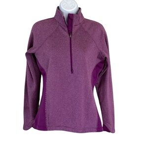 Purple Columbia half zip pullover sweatshirt, size small.
